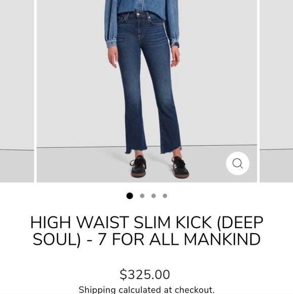 Seven 7 For All Mankind  Luxe Vintage. High Waist slim Kick Deep Soul size 25 - Picture 6 of 9